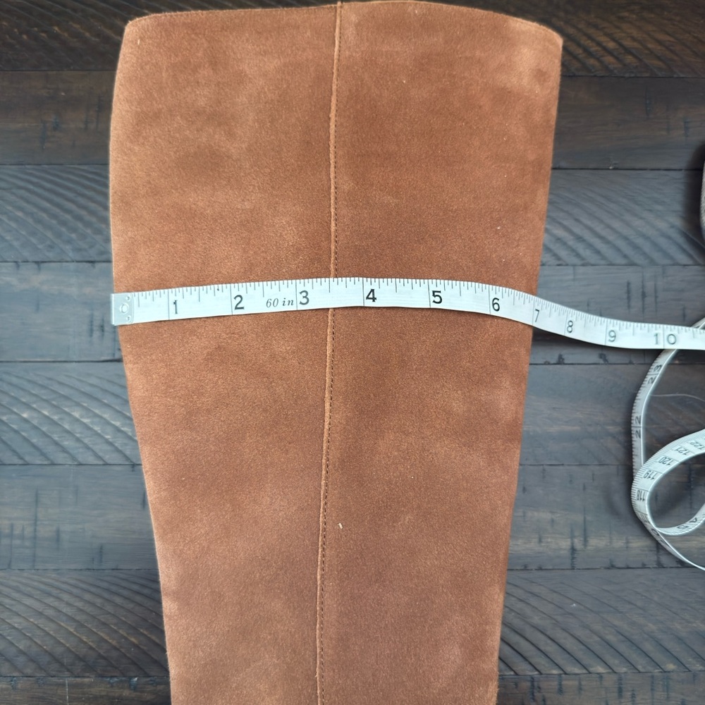 Michael Kors Suede Knee High Boots with Block Heel - Picture 14 of 16